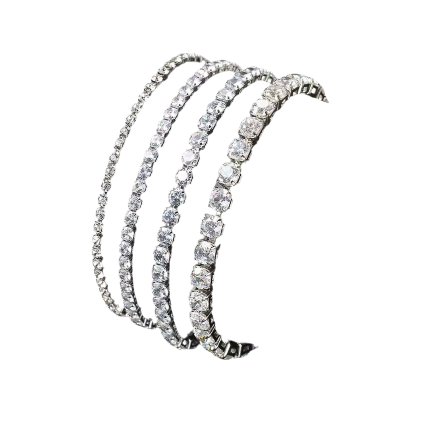 Brazalete de Acero Inoxidable – Cadena de Tenis con Circonitas Brillantes