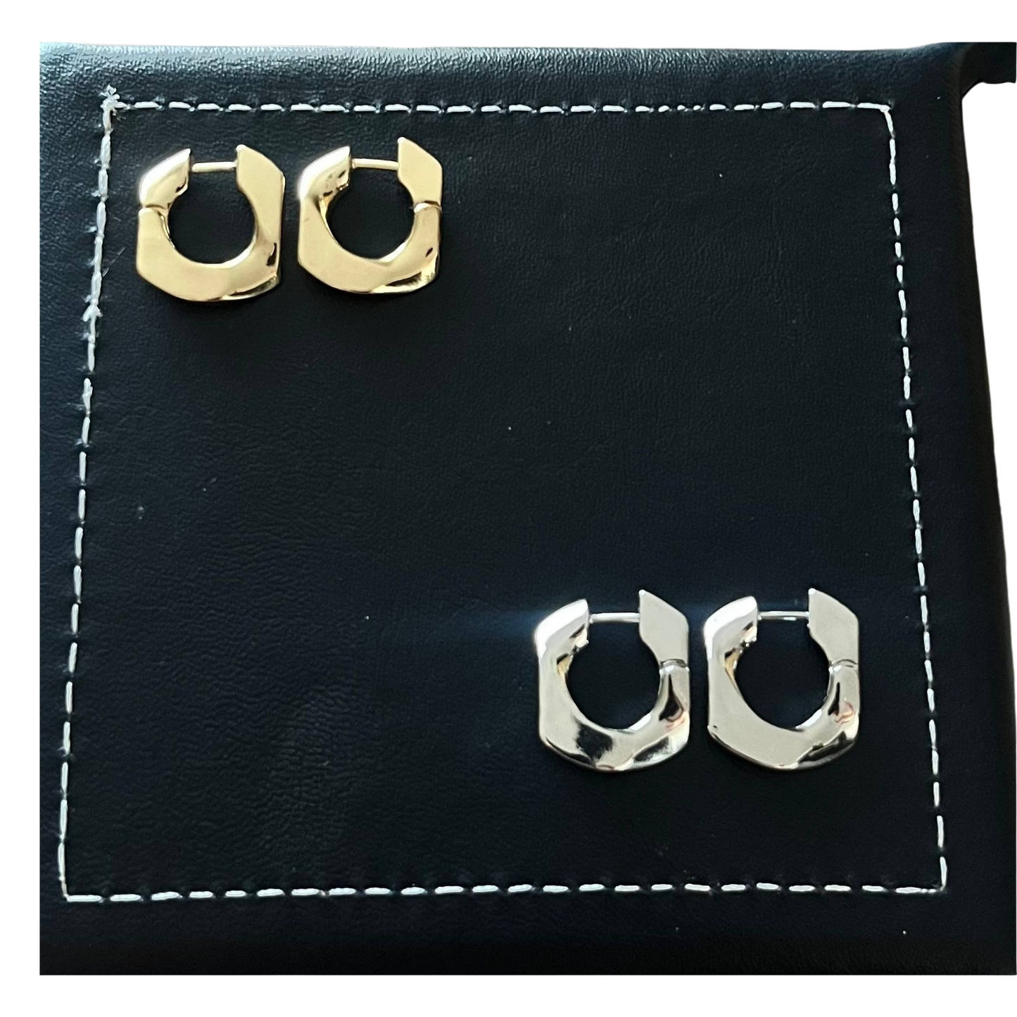 Arracadas Planas Minimalistas – Acero Inoxidable con Brillo Pulido