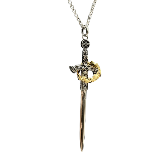 Collar con Dije de Espada – Estilo | Plateado