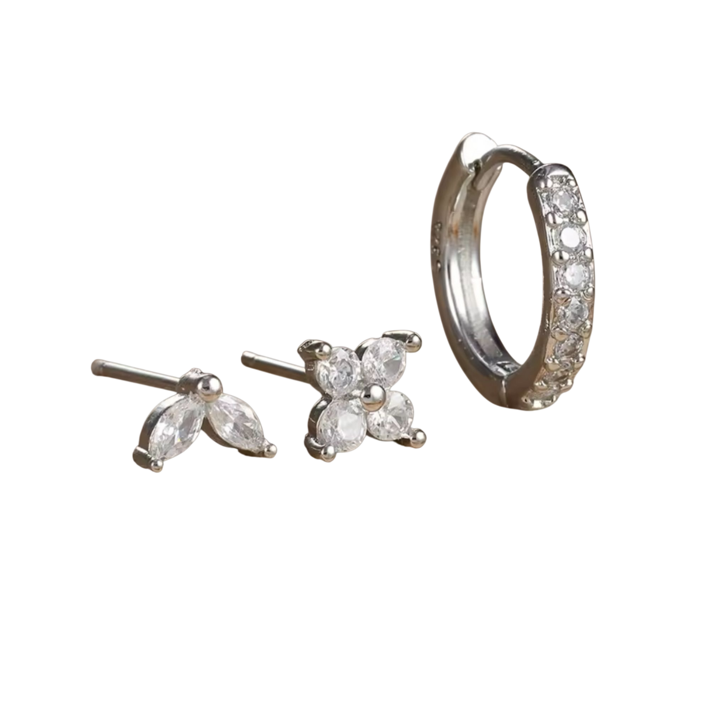 Set de Aretes Variados – Acero Inoxidable con Baño de Oro 18K