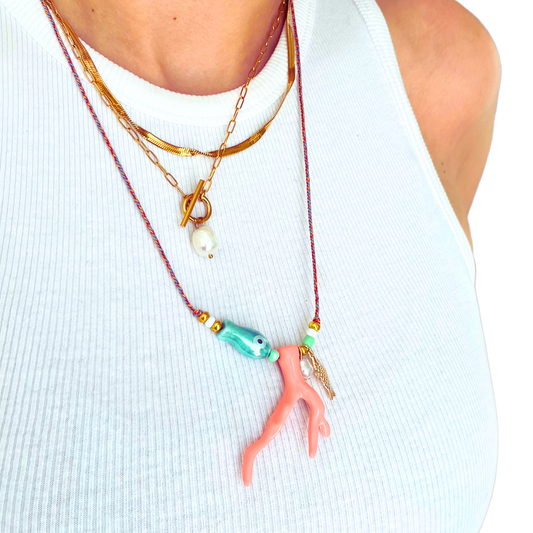 collar pez místico ajustable, ideal para el verano
